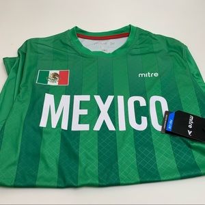 MITRE  Mexico Futbol Soccer T-Shirt Color Green Men's size S